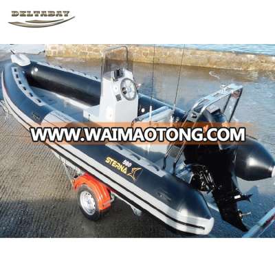 Eco-friendly 5.8m fiberglass inflatable hull rib boat for sale!